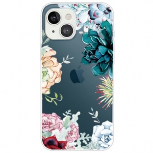 Cover iPhone 14 Plus Akvarel Blomster