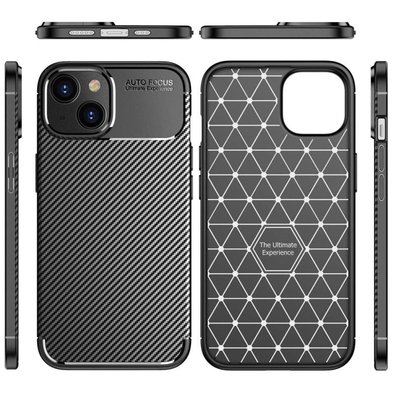 Cover iPhone 14 Plus Fleksibel Kulfibertekstur