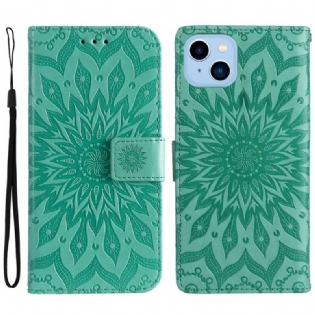 Flip Cover iPhone 14 Plus Solblomst