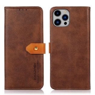 Læder Cover iPhone 14 Plus Med Khazneh-strop
