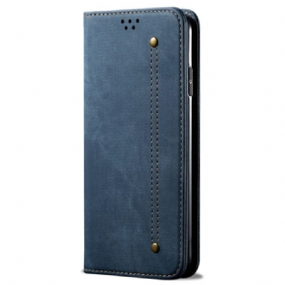 Cover Honor 90 Pro Flip Cover Jeansstof