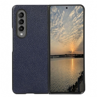 Cover Samsung Galaxy Z Fold 3 5G Ægte Litchi Læder