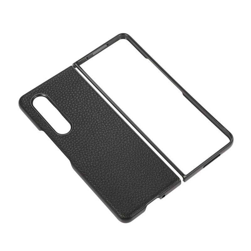 Cover Samsung Galaxy Z Fold 3 5G Ægte Litchi Læder