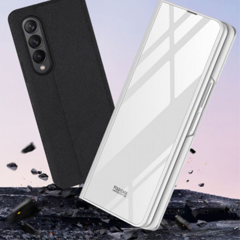 Cover Samsung Galaxy Z Fold 3 5G Flip Cover Gkk Marmor Hærdet Glas
