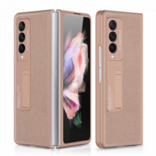 Cover Samsung Galaxy Z Fold 3 5G Gkk Support Litchi Læder
