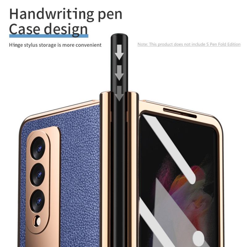 Cover Samsung Galaxy Z Fold 3 5G Multifunktions Litchi-læder