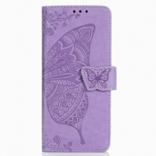 Flip Cover Samsung Galaxy Z Fold 3 5G Sommerfugledesign Med Snor