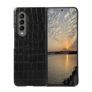 Mobilcover Samsung Galaxy Z Fold 3 5G Ægte Krokodillelæder