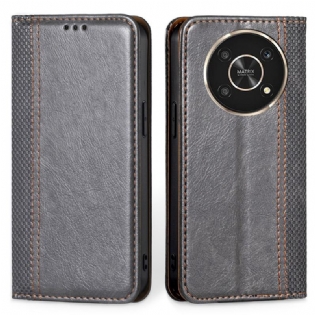 Cover Honor Magic 4 Lite 5G Flip Cover Litchi Lædersøm