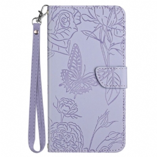 Flip Cover Honor Magic 4 Lite 5G Sommerfugle Og Snor