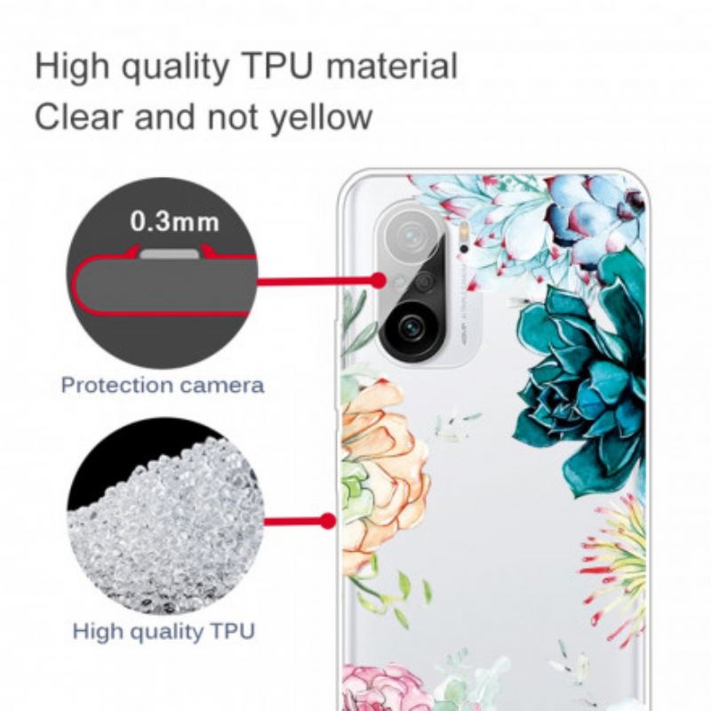 Cover Xiaomi Mi 11i 5G Sømløse Akvarelblomster