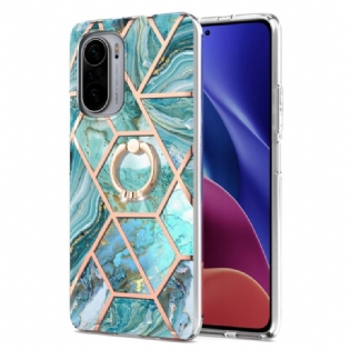 Mobilcover Xiaomi Mi 11i 5G Geometrisk Marmor Med Ringstøtte
