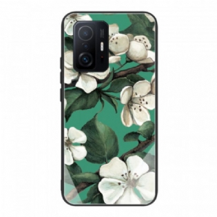 Cover Xiaomi 11T / 11T Pro Blomstrende Træ Hærdet Glas