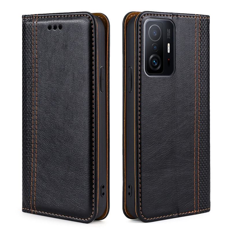 Cover Xiaomi 11T / 11T Pro Flip Cover Litchi Split Lædersøm