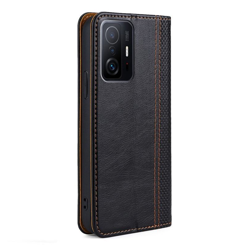 Cover Xiaomi 11T / 11T Pro Flip Cover Litchi Split Lædersøm