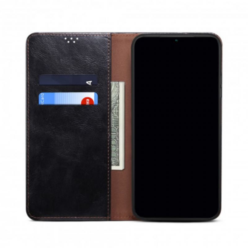 Cover Xiaomi 11T / 11T Pro Flip Cover Voksbehandlet Kunstlæder
