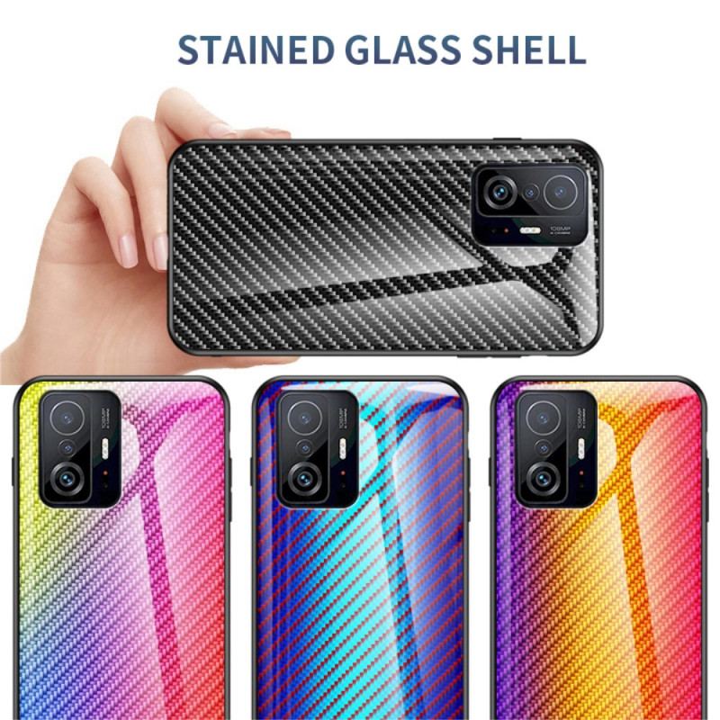 Cover Xiaomi 11T / 11T Pro Kulfiber Hærdet Glas