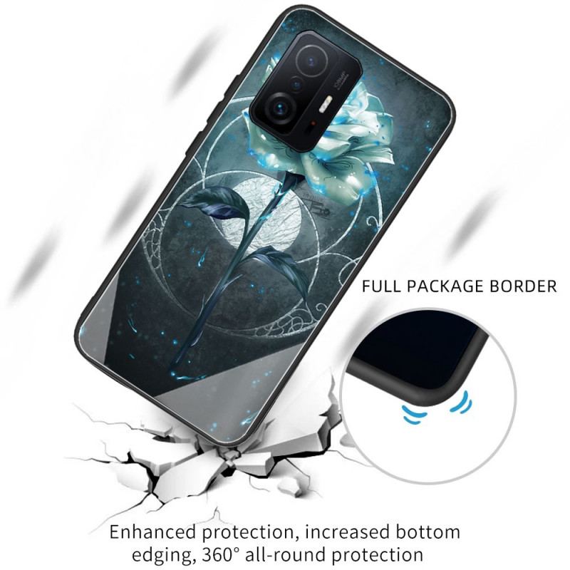 Cover Xiaomi 11T / 11T Pro Rose Grønt Hærdet Glas