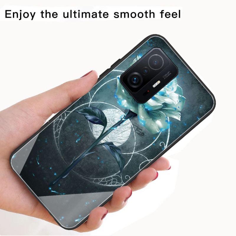 Cover Xiaomi 11T / 11T Pro Rose Grønt Hærdet Glas
