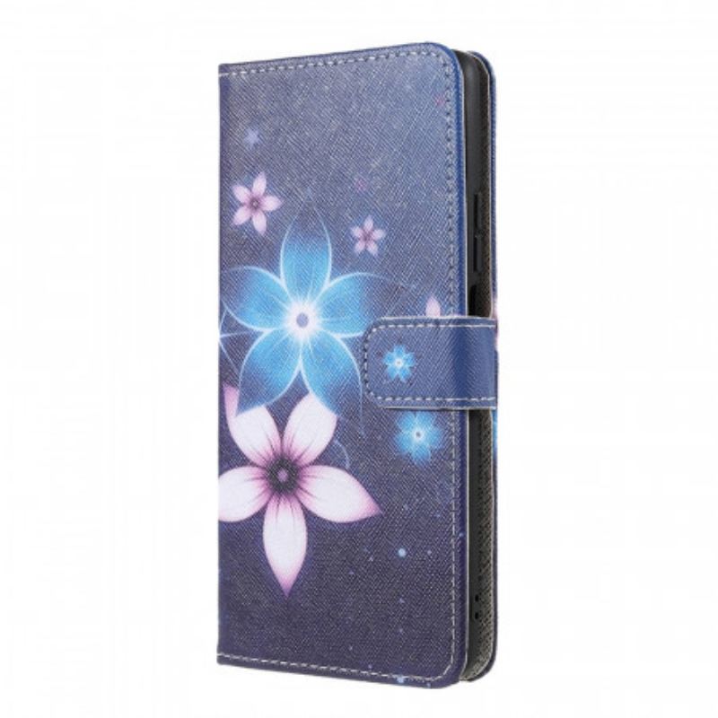 Flip Cover Xiaomi 11T / 11T Pro Med Snor Lunar Strap Blomster