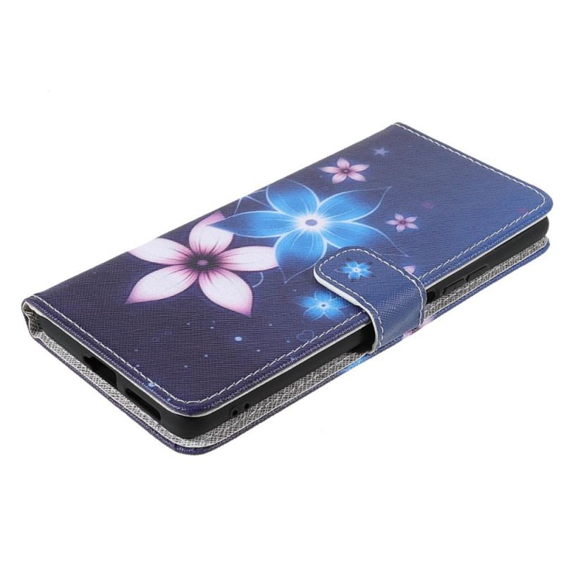 Flip Cover Xiaomi 11T / 11T Pro Med Snor Lunar Strap Blomster