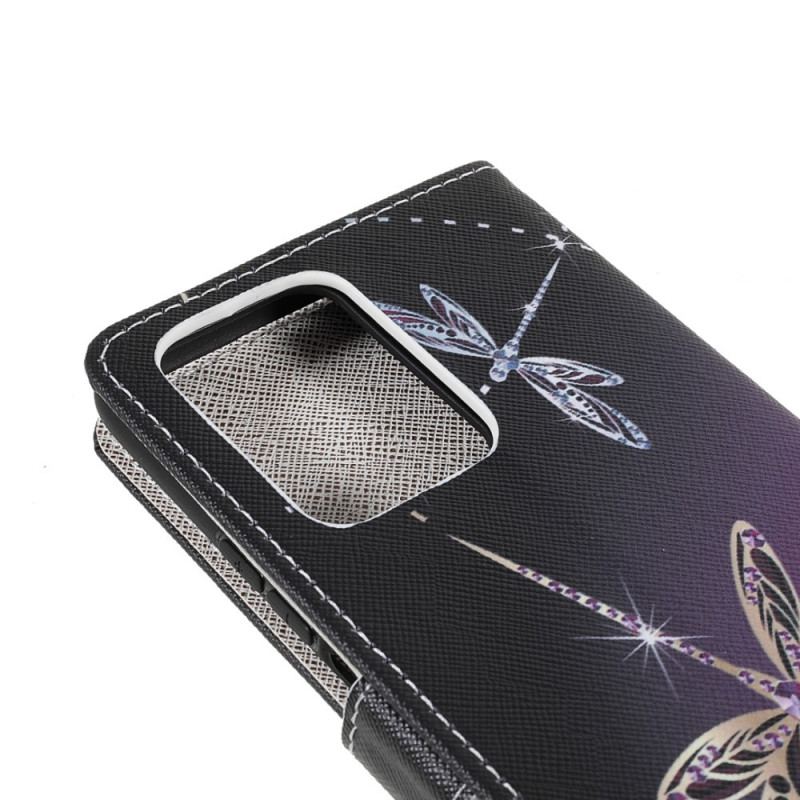 Flip Cover Xiaomi 11T / 11T Pro Med Snor Strappy Guldsmede