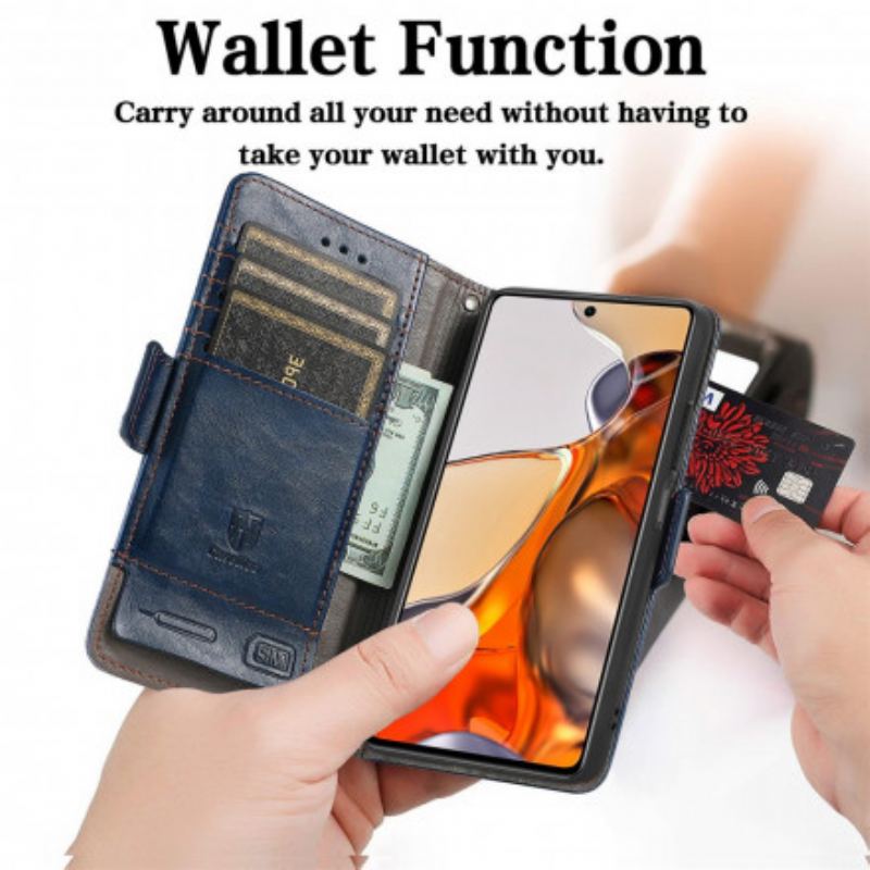 Flip Cover Xiaomi 11T / 11T Pro Tofarvet Dobbeltlås