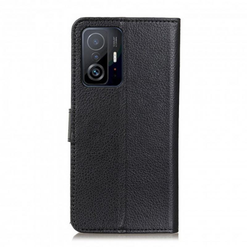 Flip Cover Xiaomi 11T / 11T Pro Traditionelt Imiteret Læder