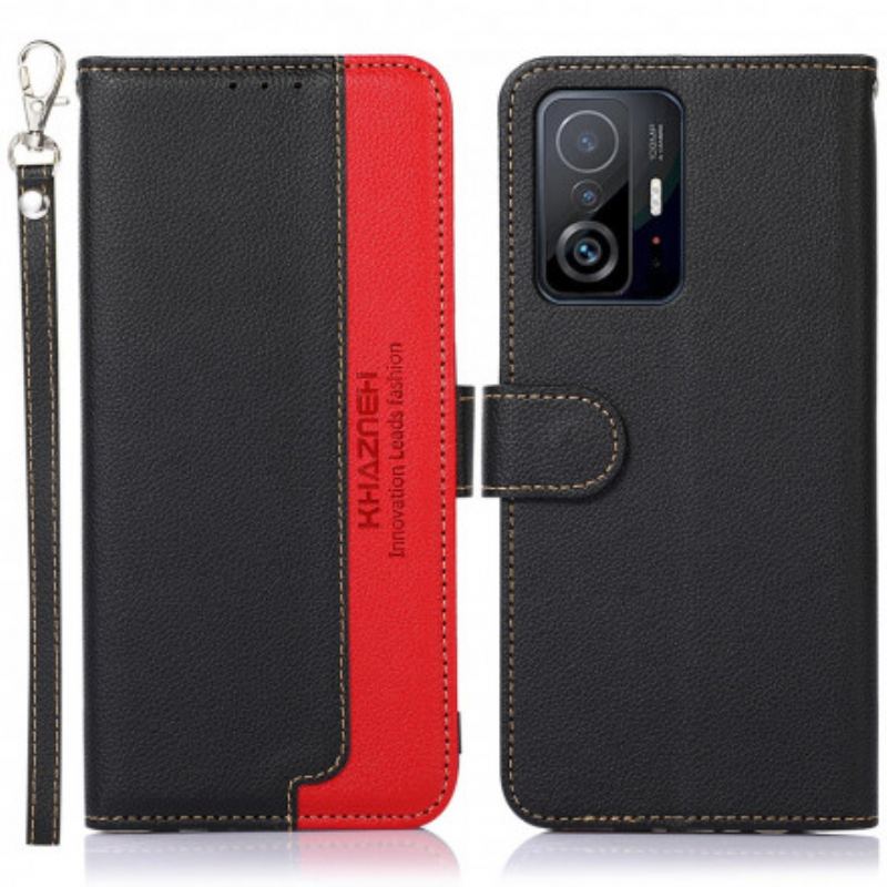 Læder Cover Xiaomi 11T / 11T Pro Lychee Style Rfid Khazneh