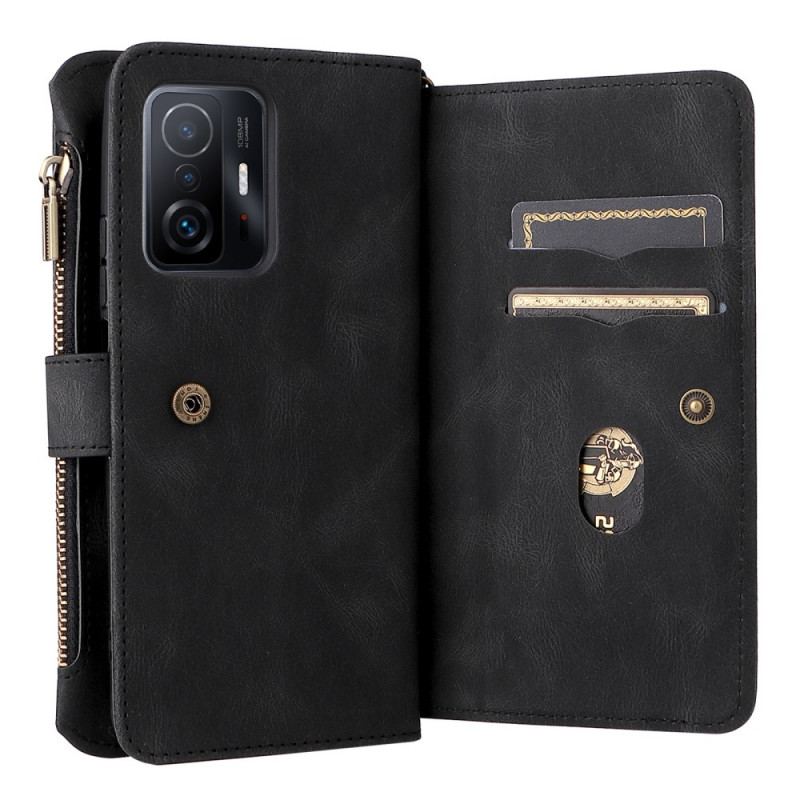 Læder Cover Xiaomi 11T / 11T Pro Multifunktions 10 Kortholder