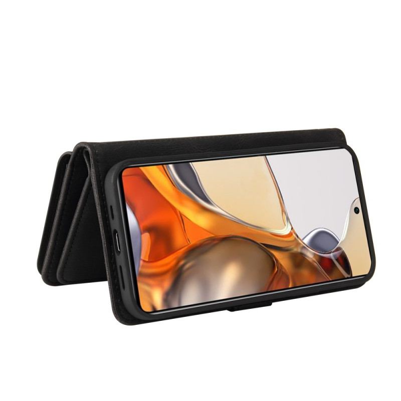 Læder Cover Xiaomi 11T / 11T Pro Multifunktions 10 Kortholder
