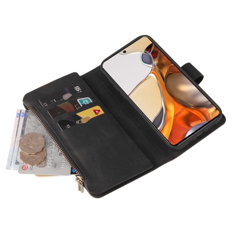 Læder Cover Xiaomi 11T / 11T Pro Multifunktions 10 Kortholder