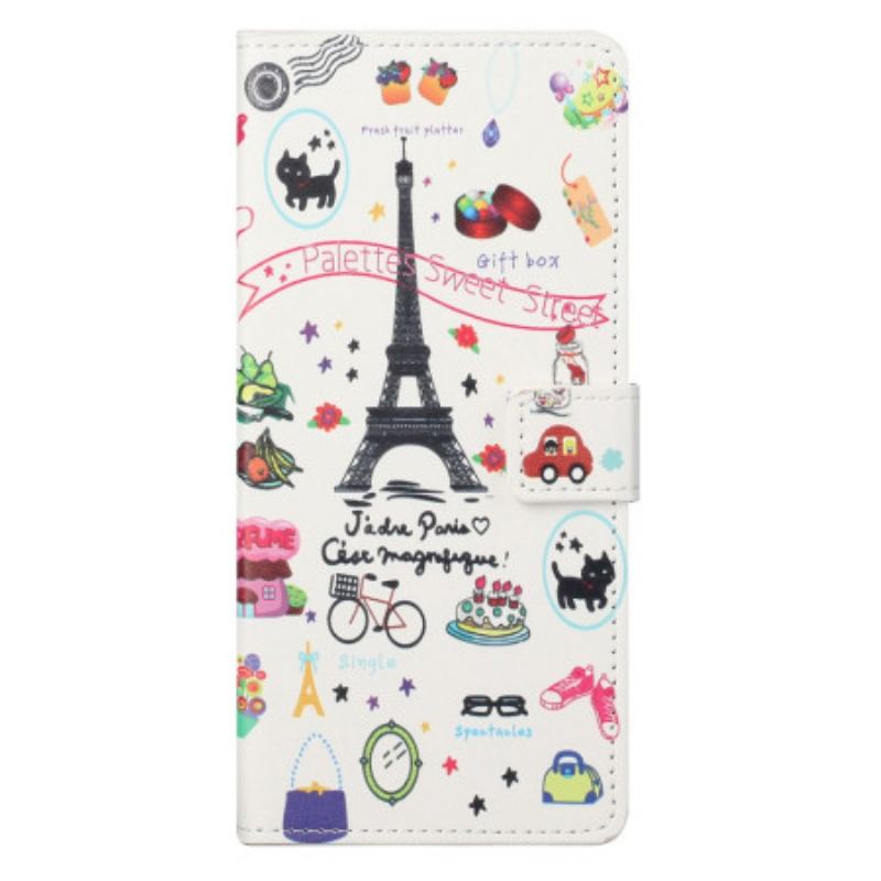 Flip Cover Til Xiaomi Redmi Note 13 Pro 5g Jeg Elsker Paris