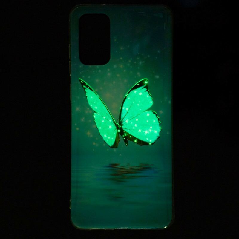 Cover Samsung Galaxy S20 Plus / S20 Plus 5G Fluorescerende Blå Sommerfugl