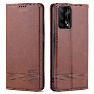 Cover Oppo A74 4G Flip Cover Azns Imiteret Læder