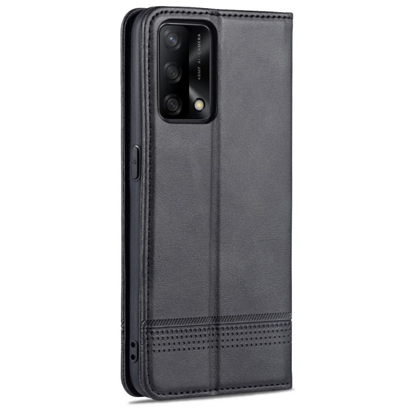 Cover Oppo A74 4G Flip Cover Azns Imiteret Læder