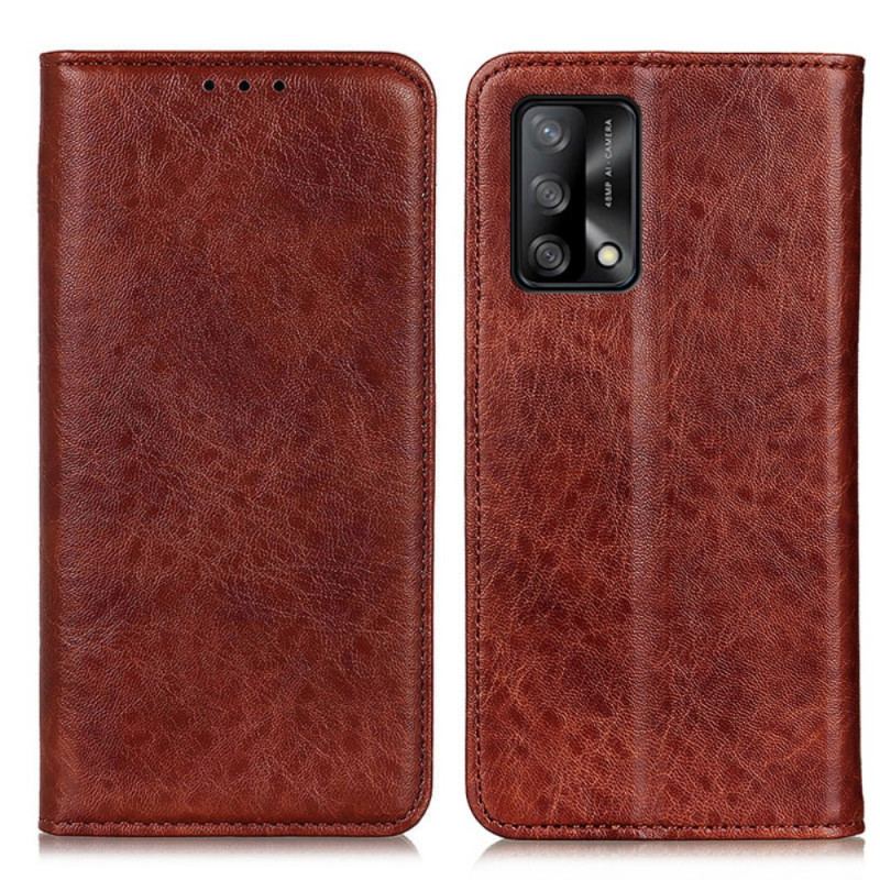 Cover Oppo A74 4G Flip Cover Læder Tekstur