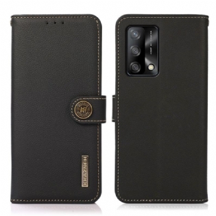 Flip Cover Oppo A74 4G Khazneh Rfid Ægte Læder