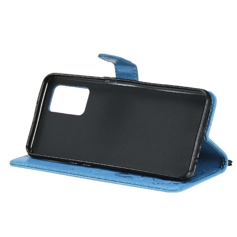 Flip Cover Oppo A74 4G Med Snor Kat Og Bi Med Snor