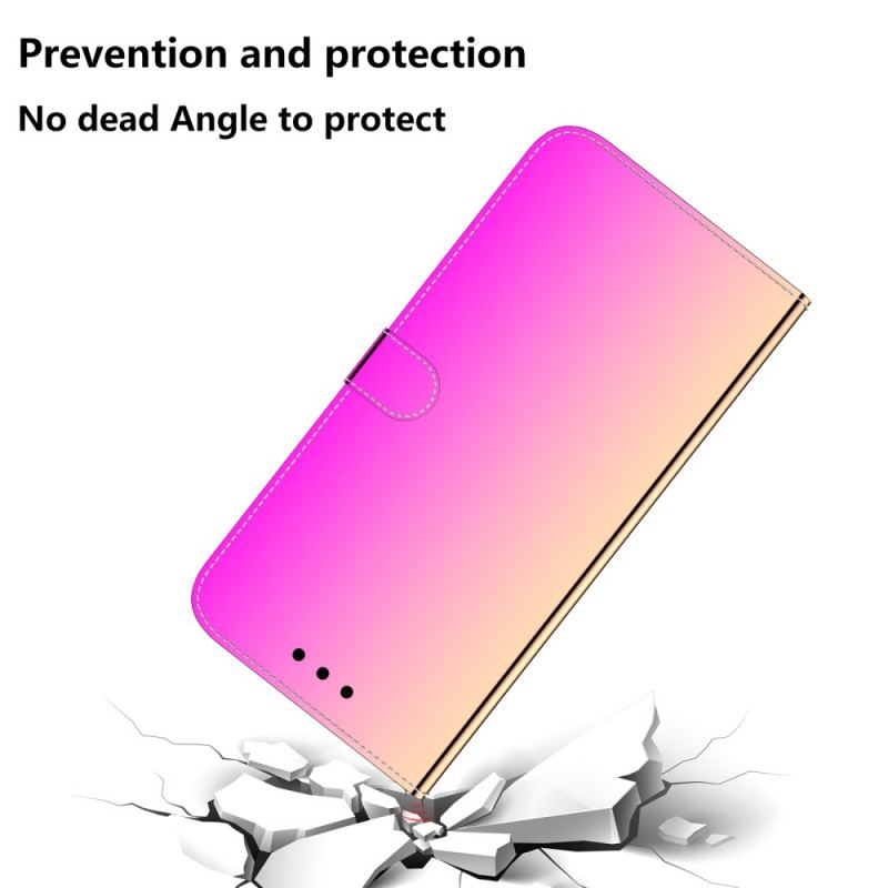 Flip Cover Oppo A74 4G Spejlcover I Imiteret Læder
