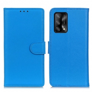 Flip Cover Oppo A74 4G Traditionelt Litchi