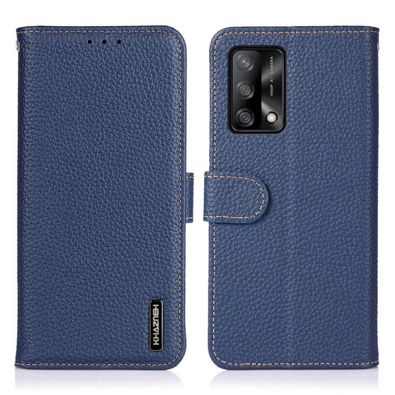 Læder Cover Oppo A74 4G Ægte Khazneh Litchi Læder