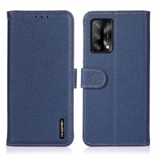 Læder Cover Oppo A74 4G Ægte Khazneh Litchi Læder