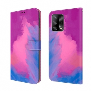 Læder Cover Oppo A74 4G Akvarel