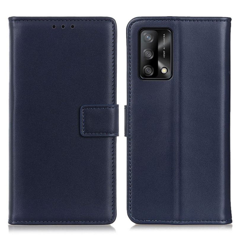 Læder Cover Oppo A74 4G Almindeligt Imiteret Læder