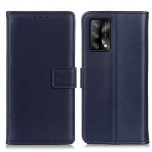 Læder Cover Oppo A74 4G Almindeligt Imiteret Læder