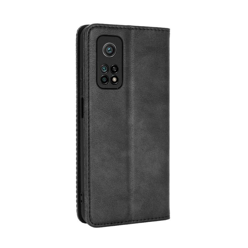 Cover Xiaomi Mi 10T / 10T Pro Flip Cover Stiliseret Vintage Lædereffekt