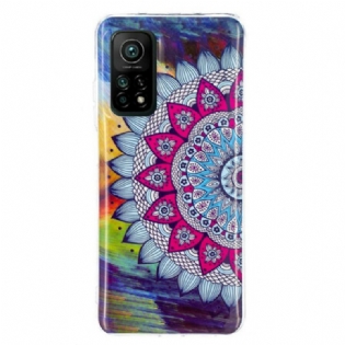 Cover Xiaomi Mi 10T / 10T Pro Fluorescerende Farverig Mandala