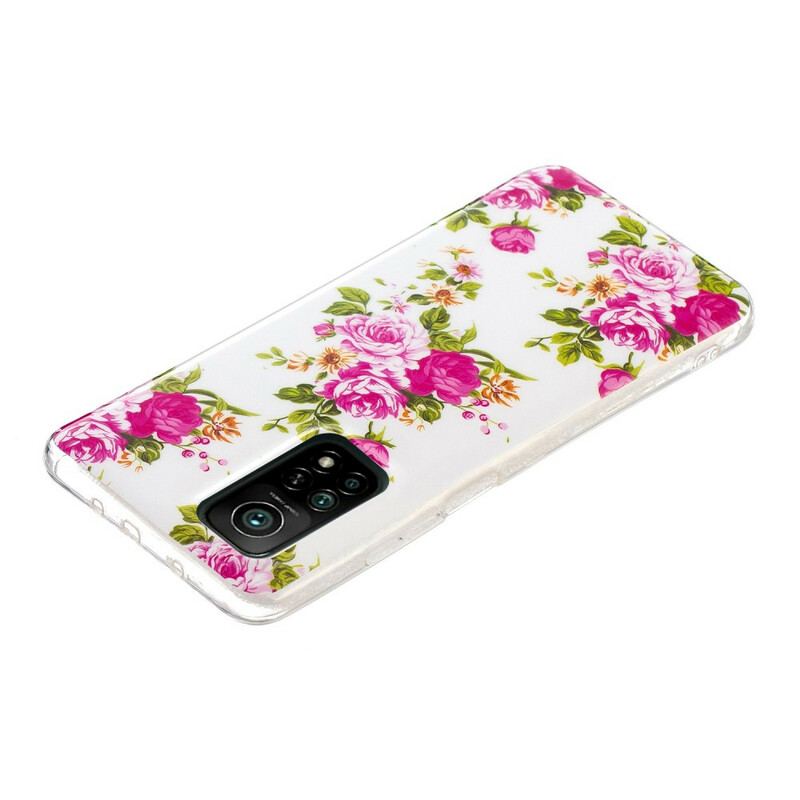 Cover Xiaomi Mi 10T / 10T Pro Fluorescerende Liberty-blomster