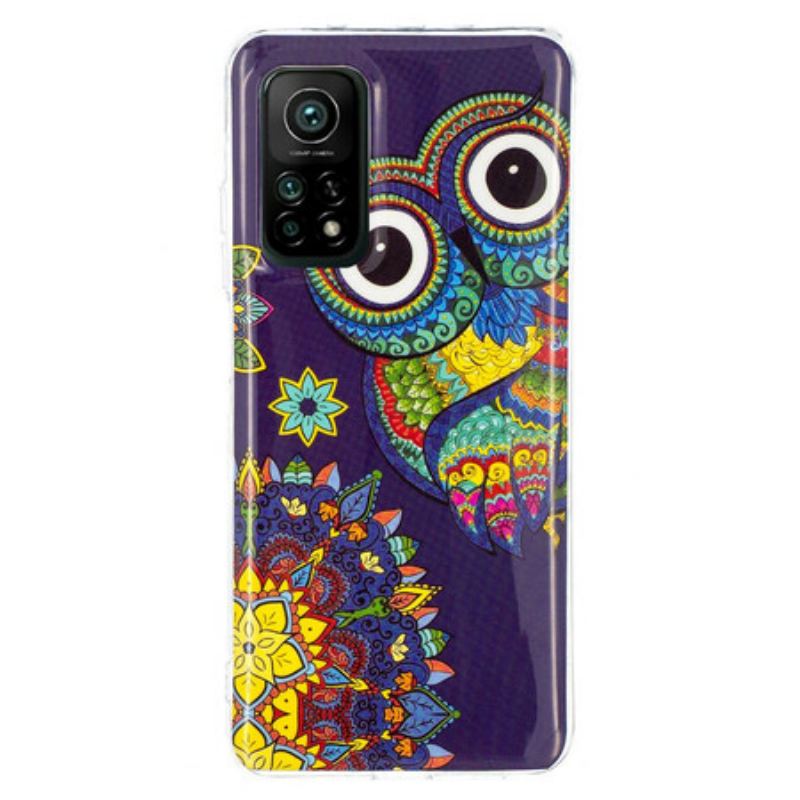 Cover Xiaomi Mi 10T / 10T Pro Fluorescerende Ugle Mandala